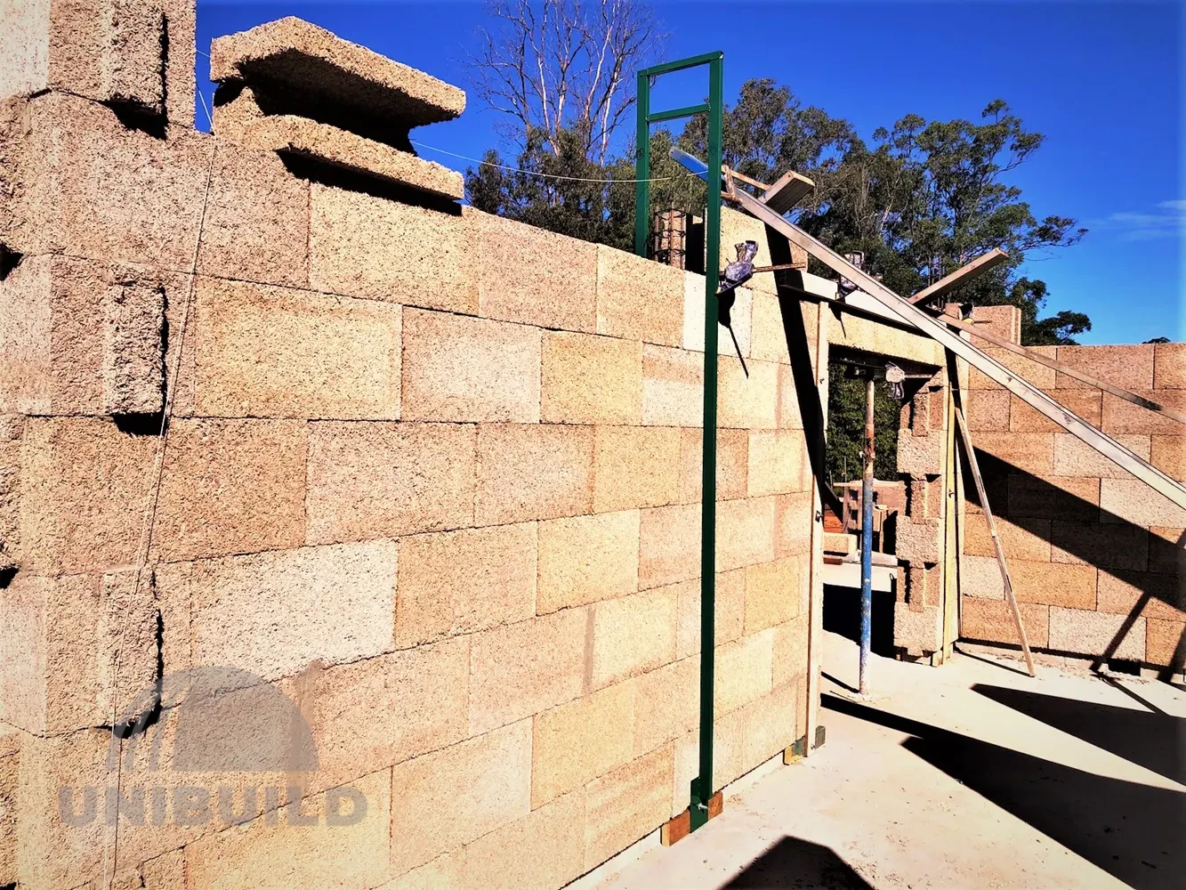 Ściana z bloczków hempcrete