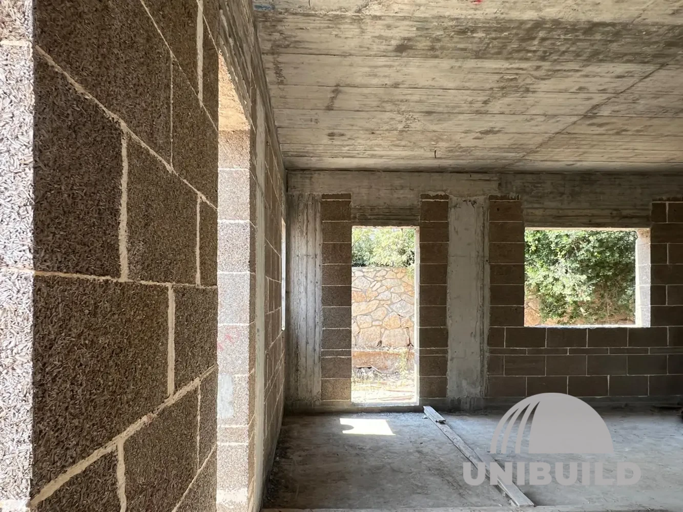 Ściana ocieplona bloczkami hempcrete